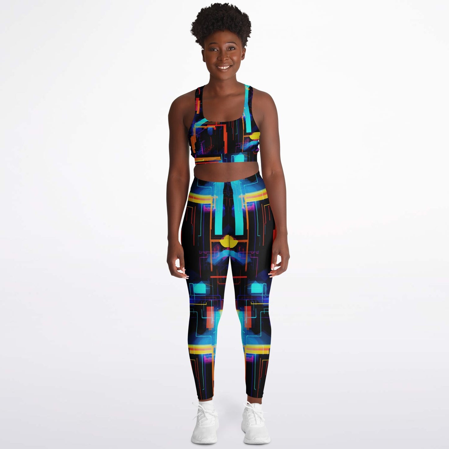 Neon 3 Padded Sports Bra & Leggings -