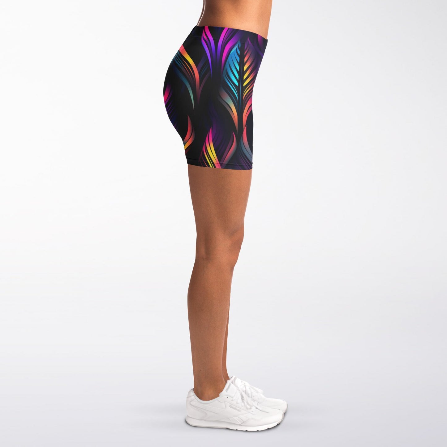 Neon Lights Legging Shorts - AOP D1