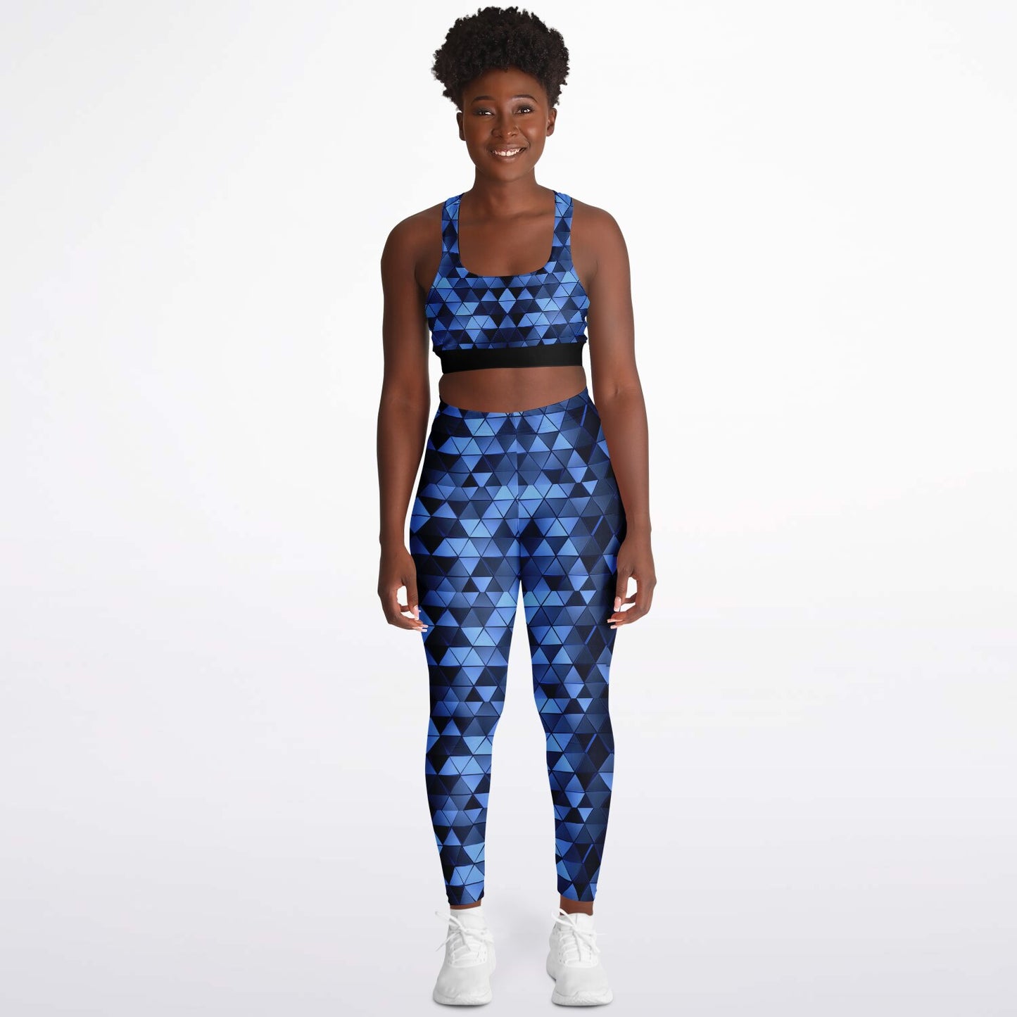 Blue Diamond Padded Sports Bra & Leggings -