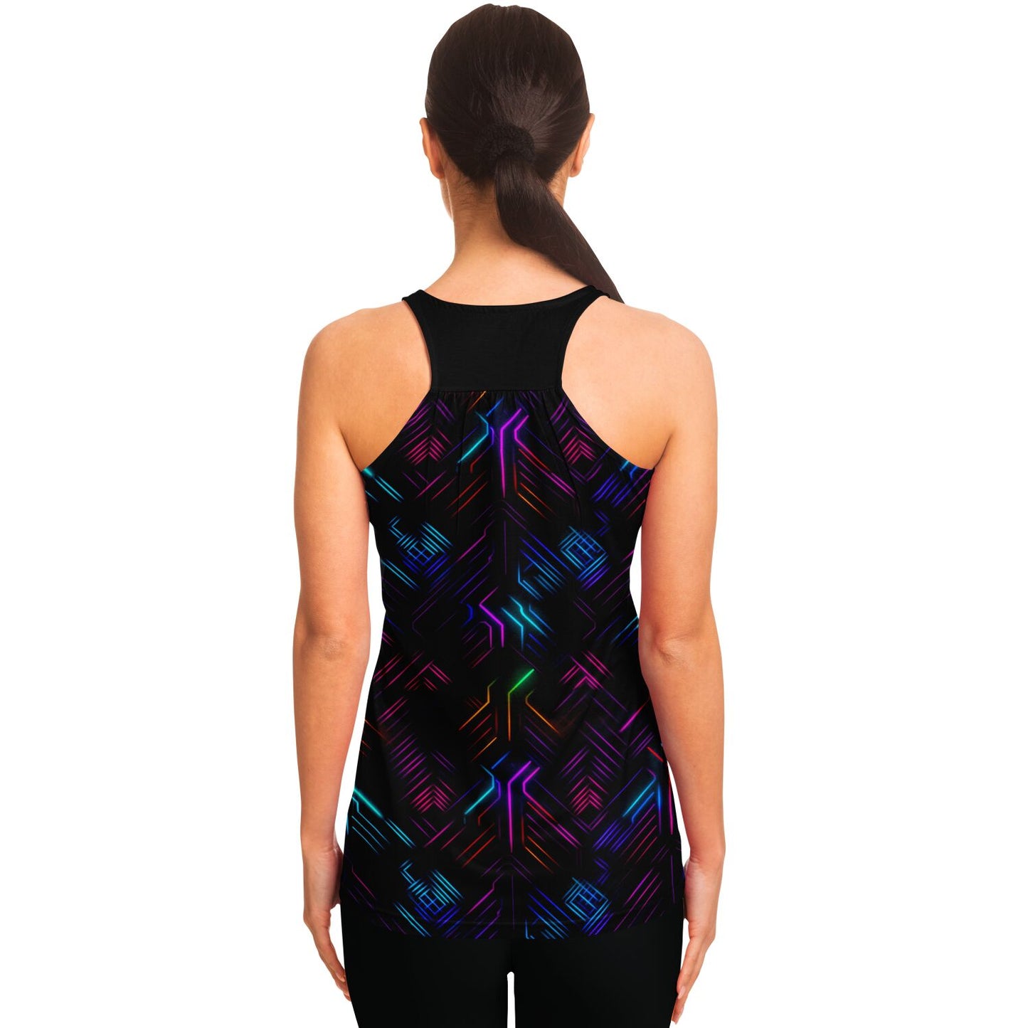 Neon Lights Racerback Tank Top - AOP D3