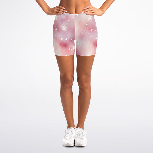 Pink star Legging Shorts - AOP