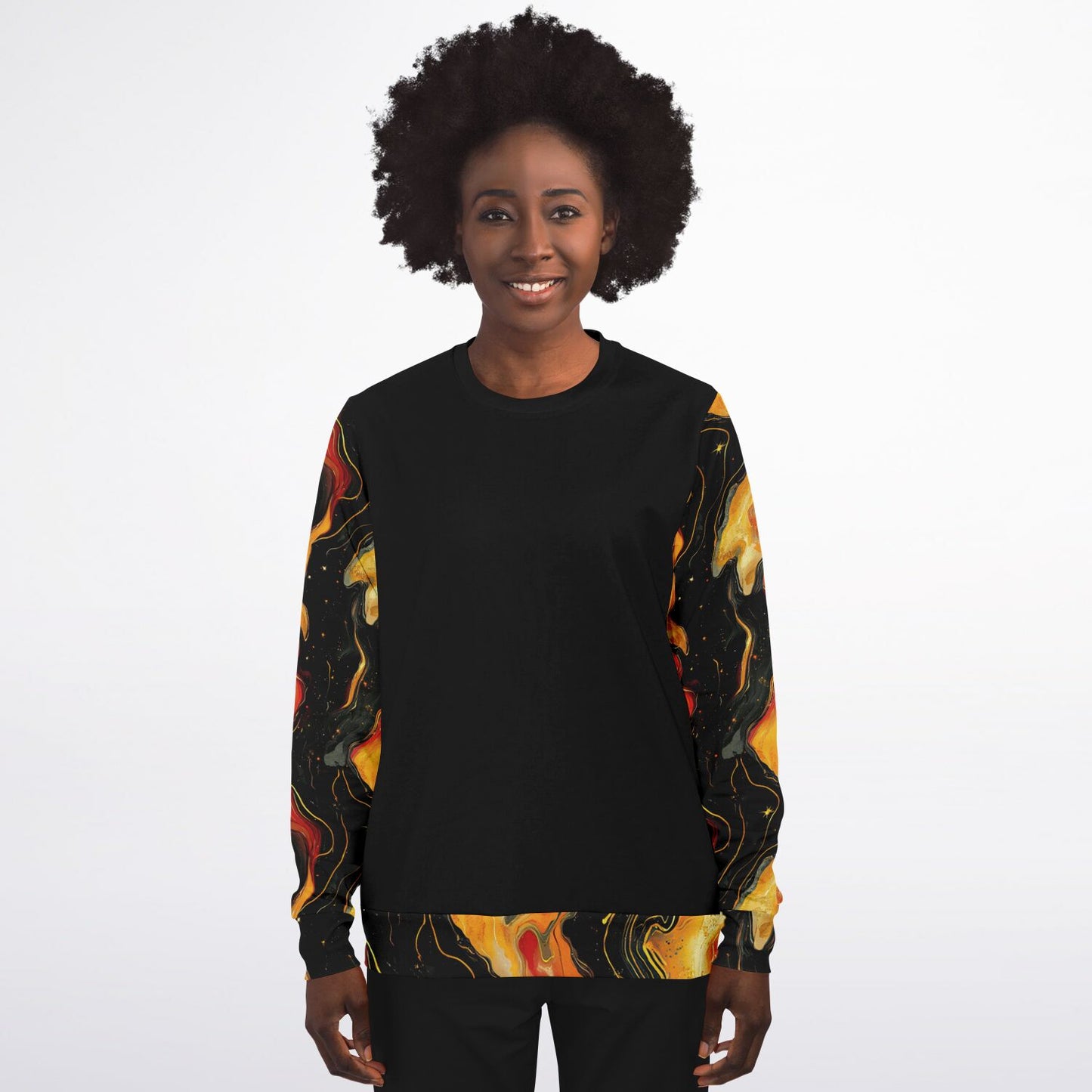 Fire nebula print Fashion Sweatshirt - D2.5