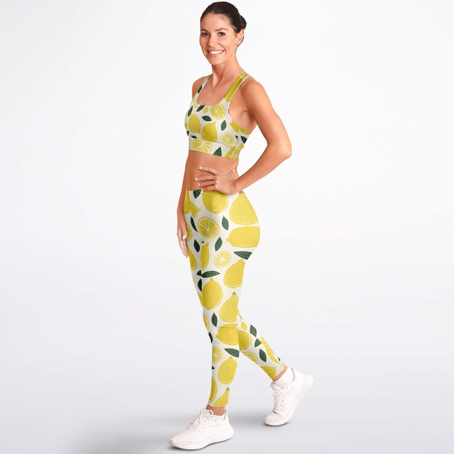 Lemon Padded Sports Bra & Leggings - AOP
