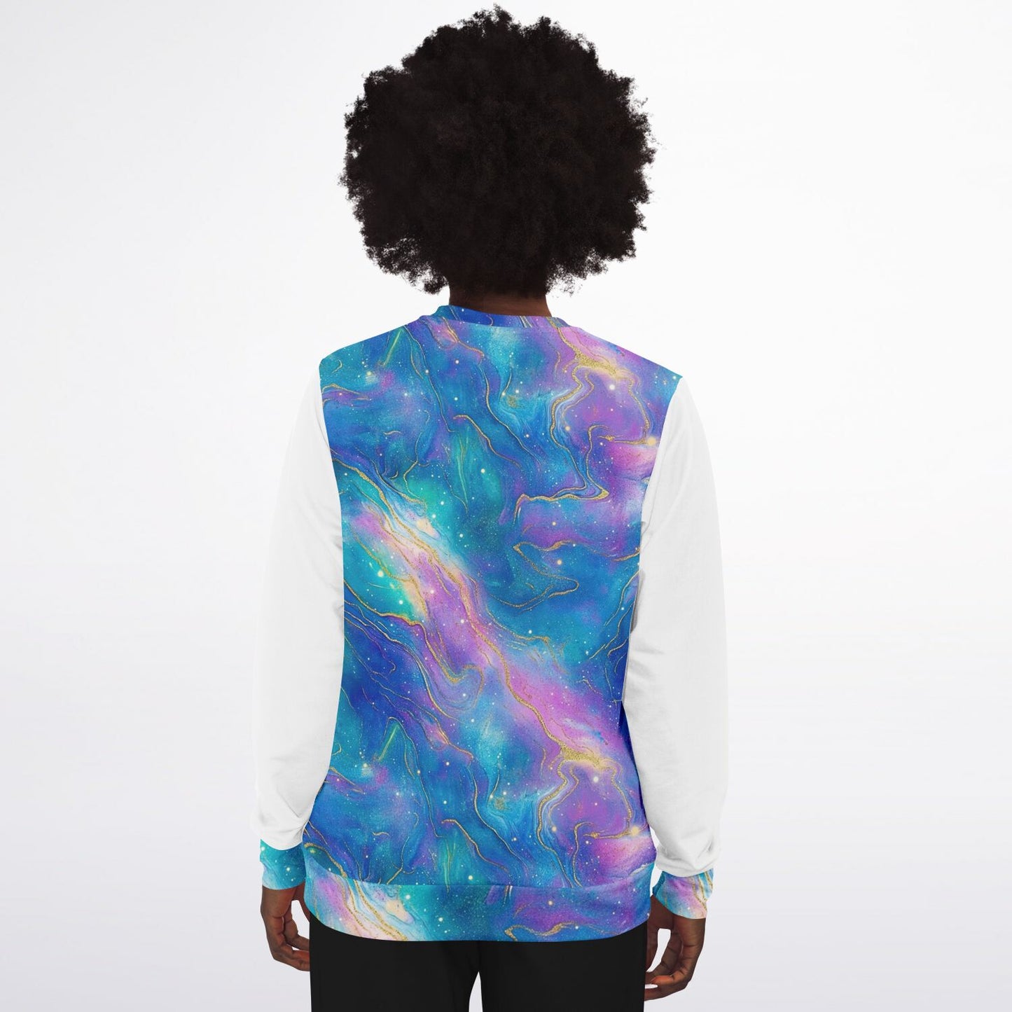 Nebula Crew  Sweatshirt -  Blue pink