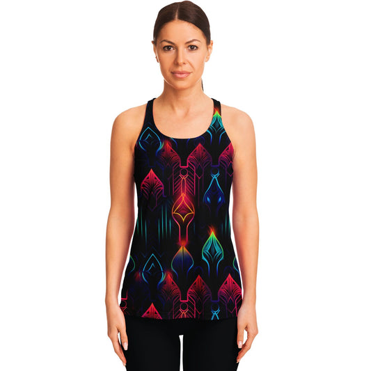 Neon Lights Racerback Tank Top - AOP D2