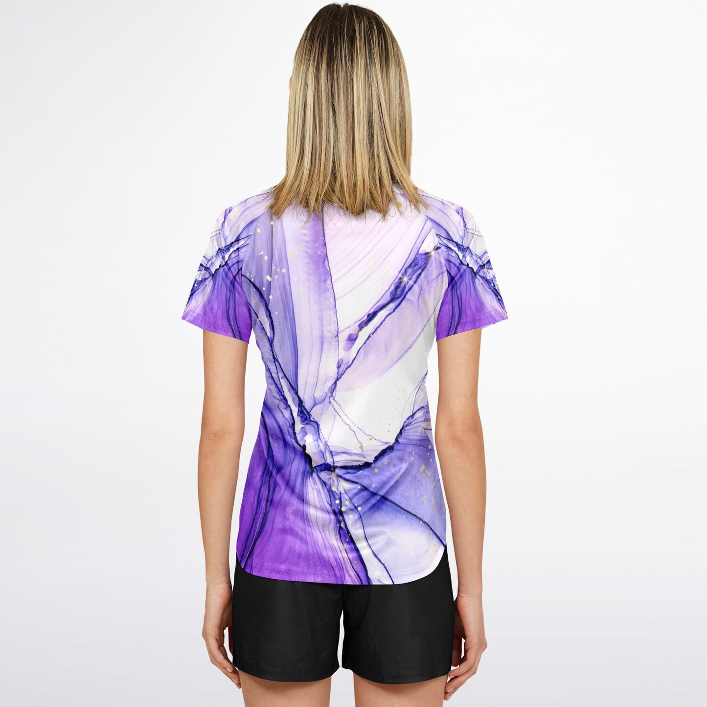 Women's active Top - Purple and white