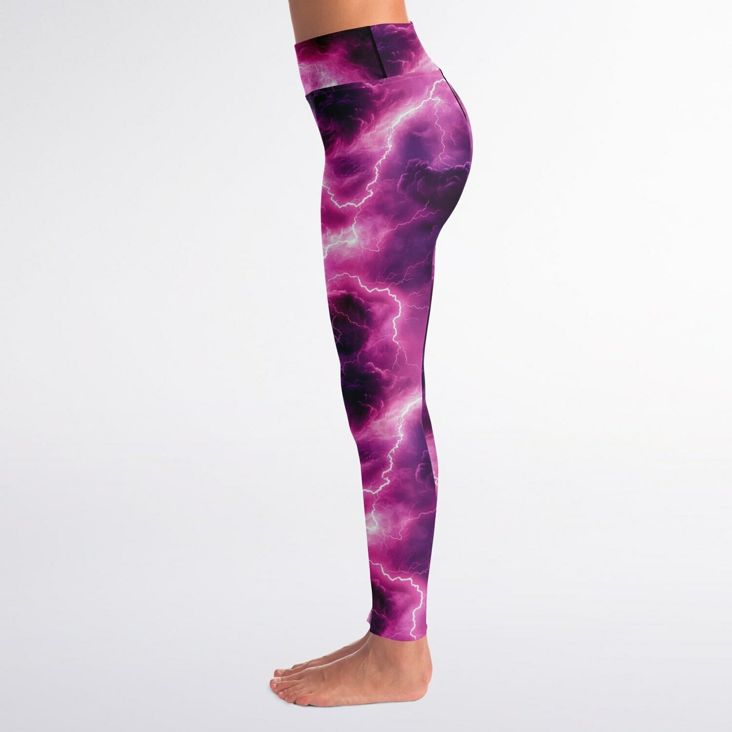 Pink lightning Yoga Leggings -