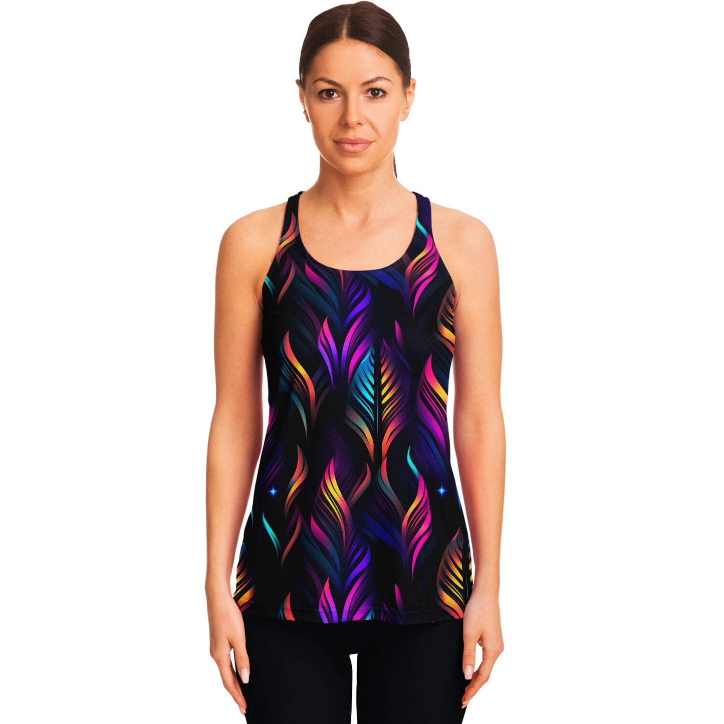 Neon Lights  Racerback Tank Top - AOP D1