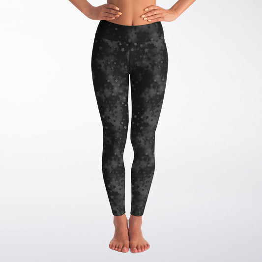 Black star noir Yoga Leggings - AOP