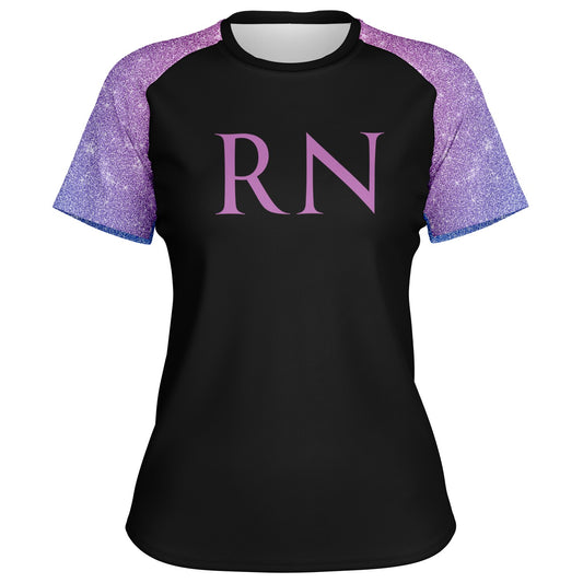 RN Active tee -  Purple and pink sleeves