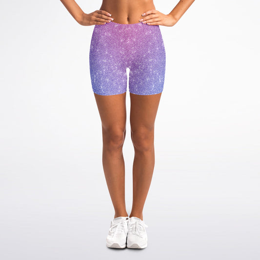 Legging Shorts -   Blue and pink