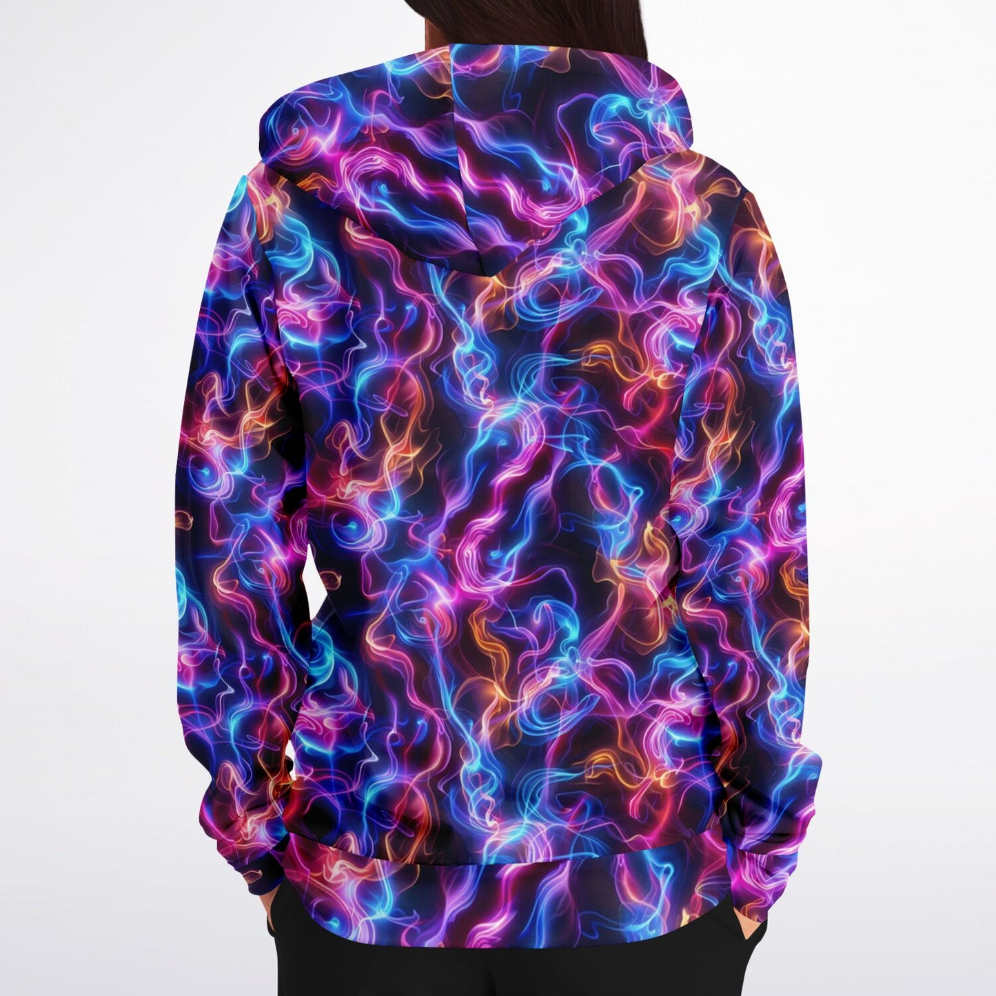 Neon Smoke  Zip-Up Hoodie - AOP D6