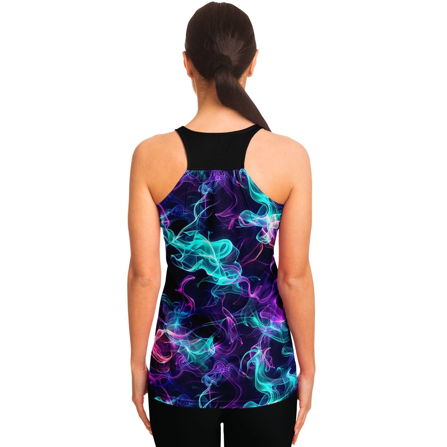 Neon Smoke Racerback Tank Top - AOP D3