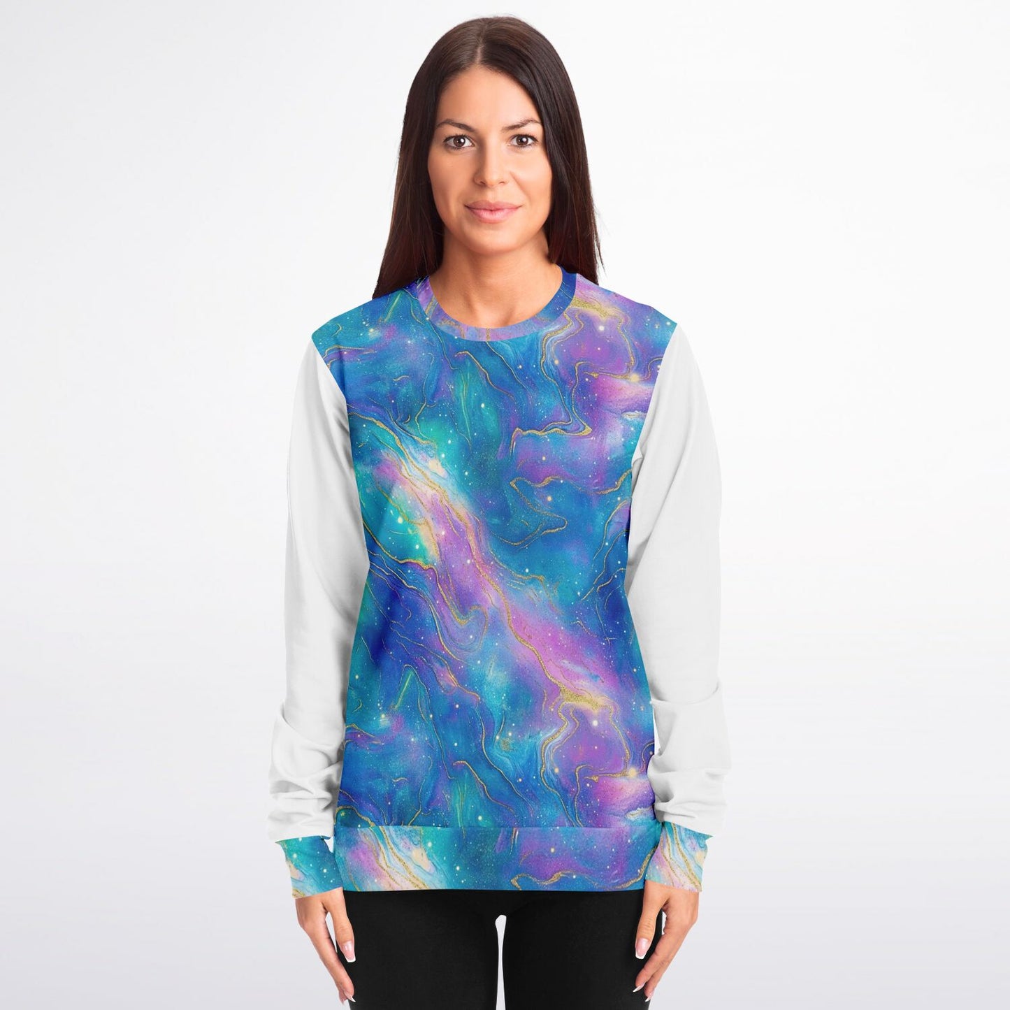 Nebula Crew  Sweatshirt -  Blue pink