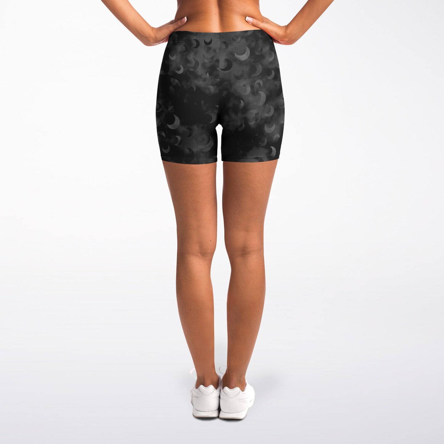 Black Moon Noir  Legging Shorts - AOP