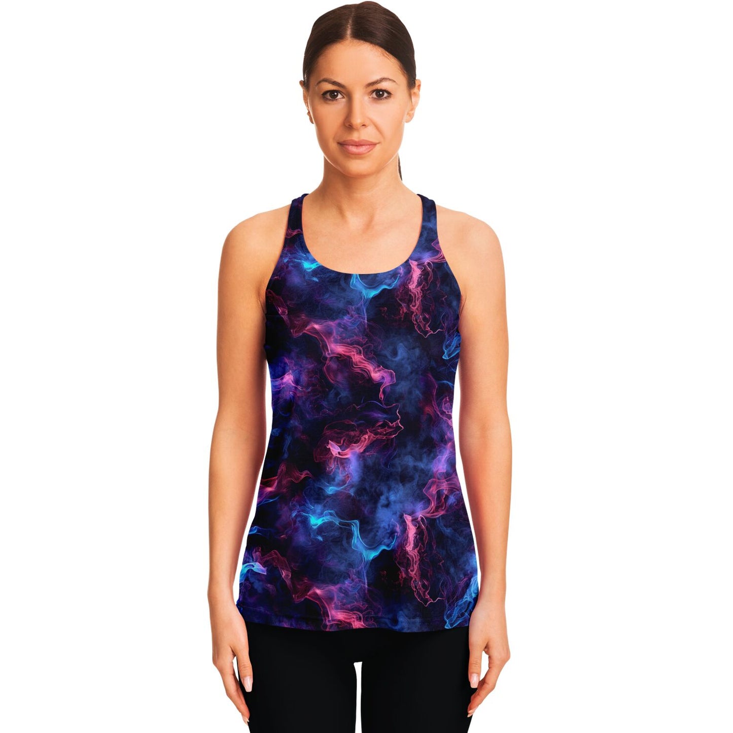 Neon Smoke Racerback Tank Top - AOP D9