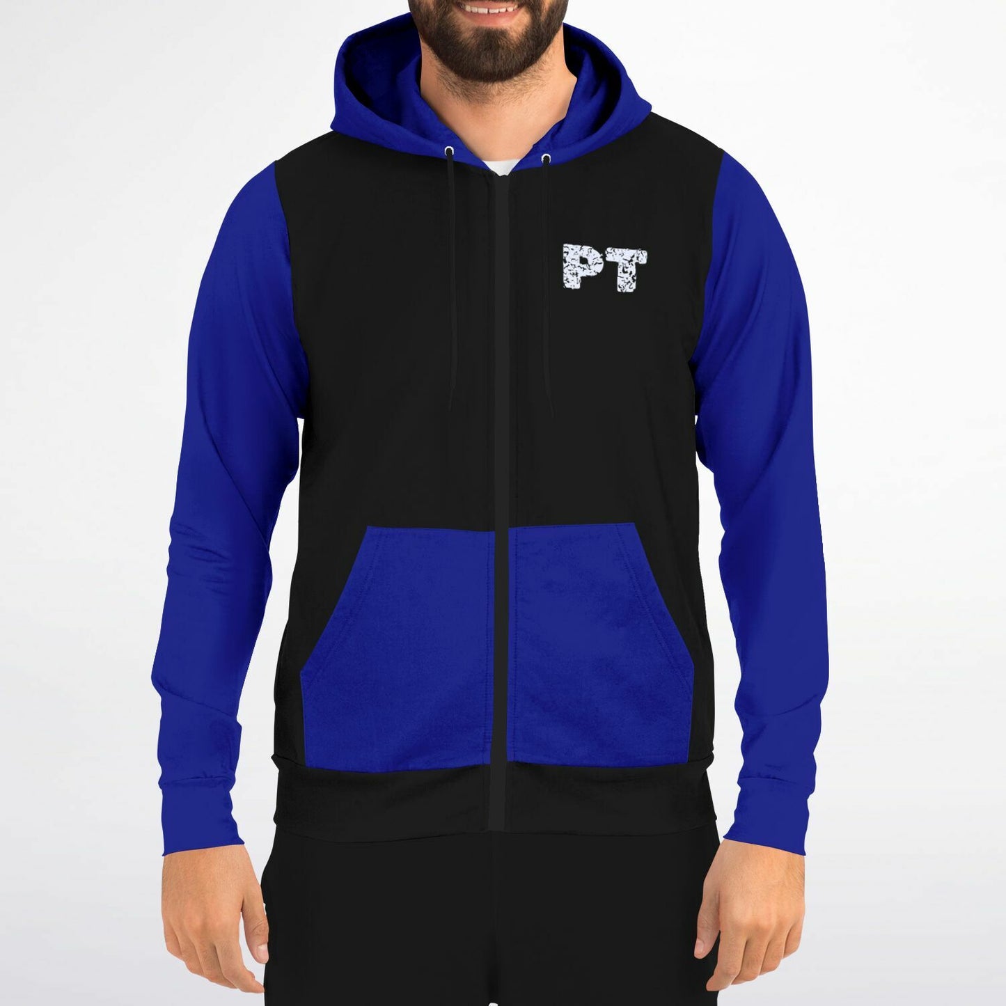 Physical Therapy US flag with Blue sleeves  Fashion Zip-Up Hoodie -