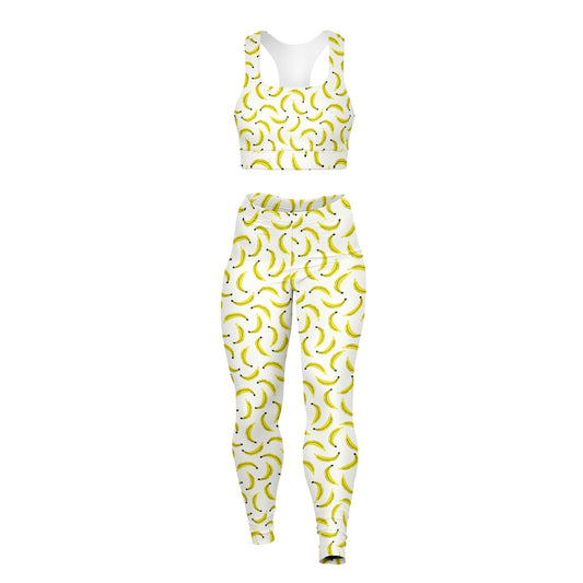 Banana's Padded Sports Bra & Leggings - AOP