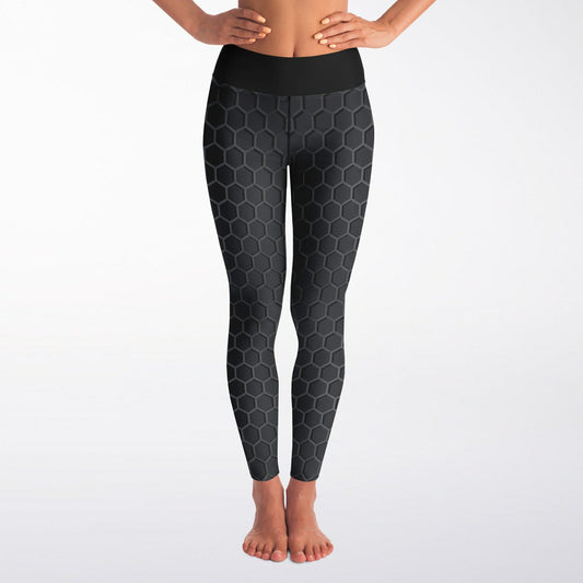 Black Carbon Yoga Leggings