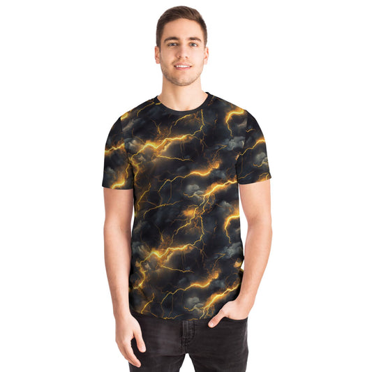 Black and yellow lightning T-shirt