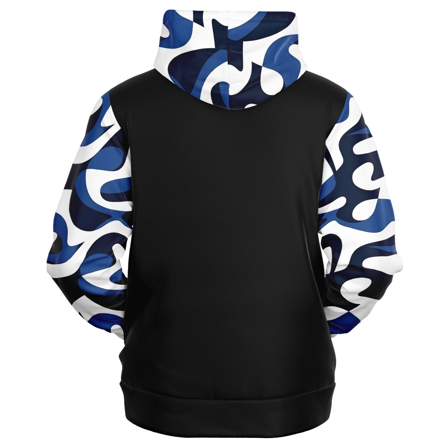 Blue and white  Zip-Up Hoodie - AOP