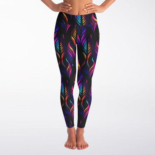 Neon Lights Yoga Leggings - AOP D1