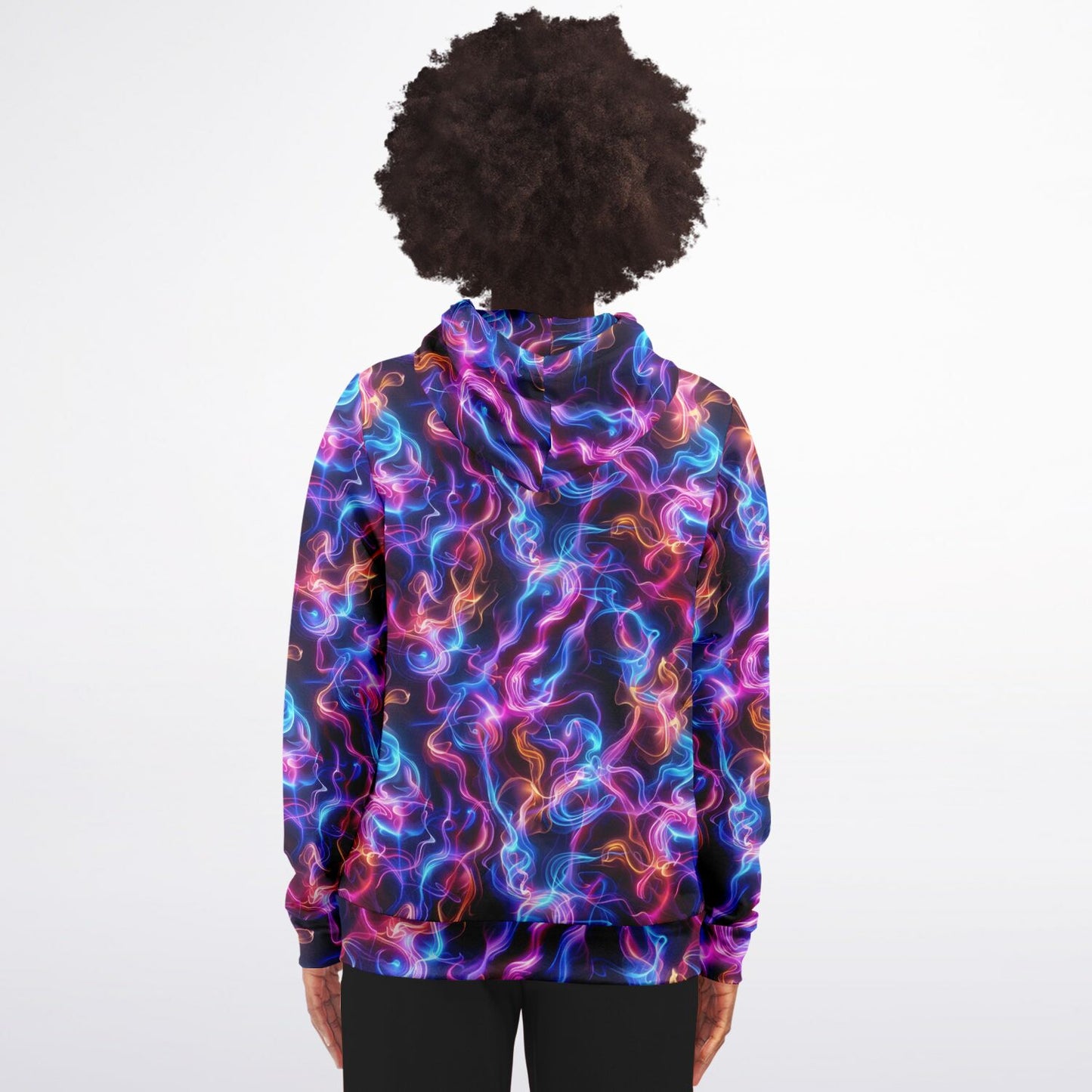 Neon Smoke  Zip-Up Hoodie - AOP D6