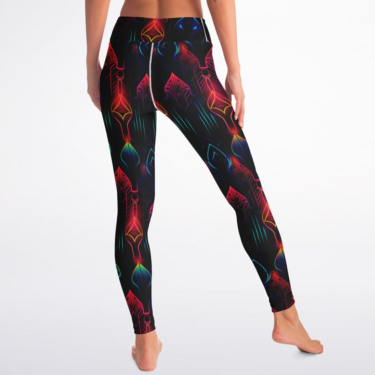 Neon Lights Yoga Leggings - AOP D2
