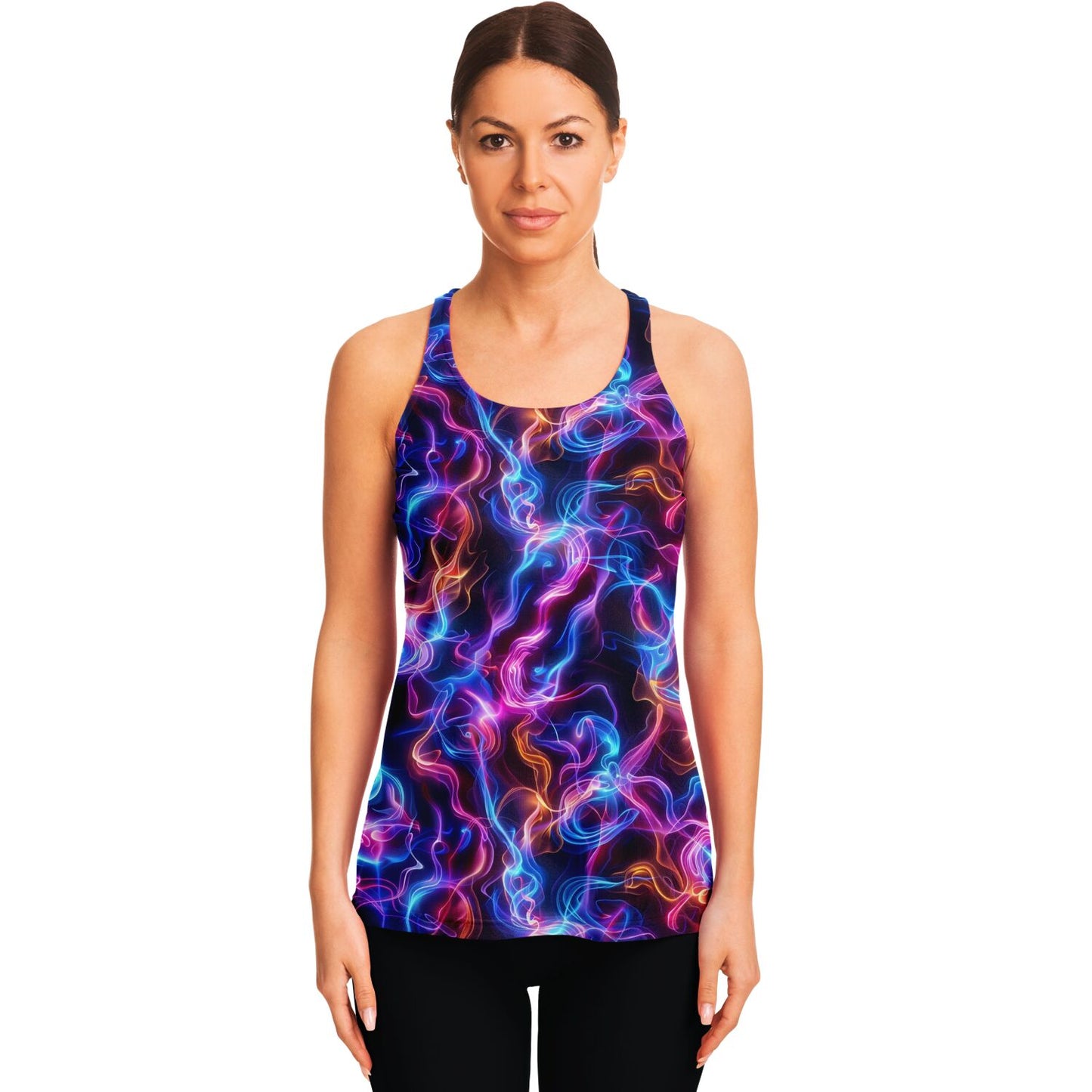 Neon Smoke Racerback Tank Top - AOP D6