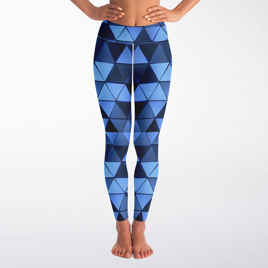 Blue Diamond Yoga Leggings -