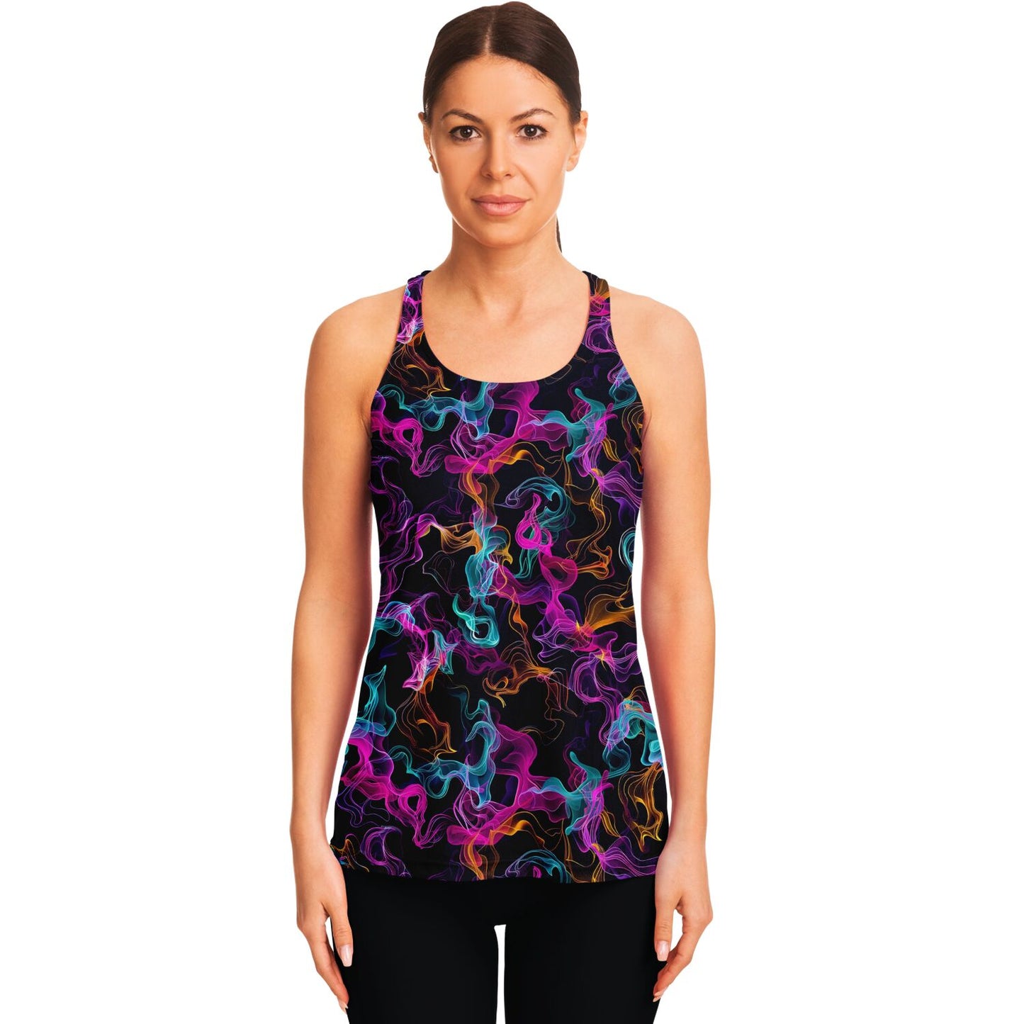 Neon Smoke Racerback Tank Top - AOP D10