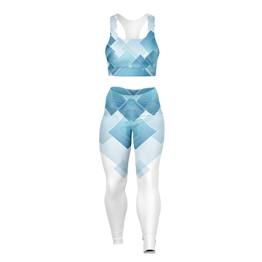 Blue Ice Padded Sports Bra & Leggings -