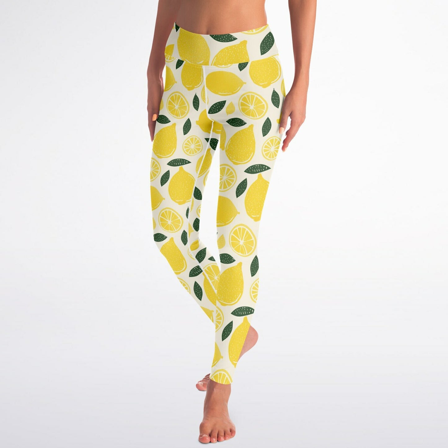 Lemon Yoga Leggings - AOP