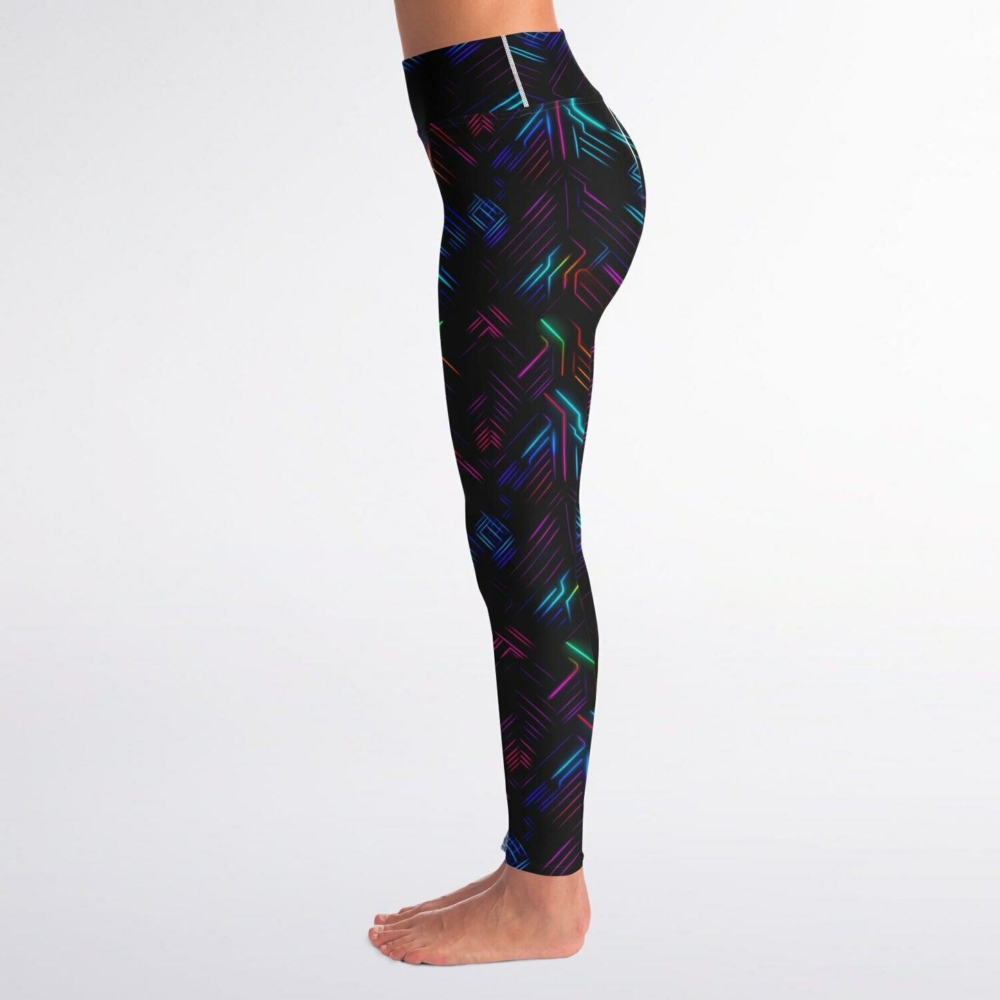 Neon Lights Yoga Leggings - AOP D3